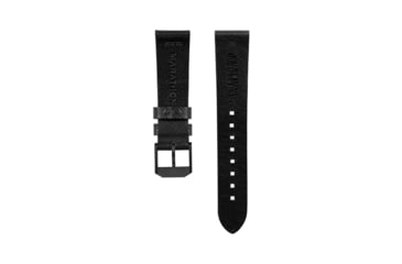 Image of Marathon Cross Hatch 2-Piece Strap, Leather, Steel Buckle, 20mm, Black, Standard, WS-LT-BKBK-20-ST