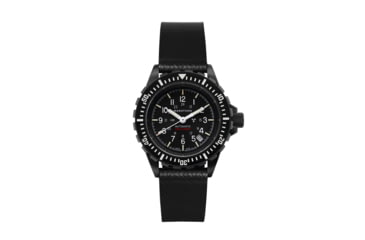 Image of Marathon Cross Hatch 2-Piece Strap, Leather, Steel Buckle, 20mm, Black, Standard, WS-LT-BKBK-20-ST