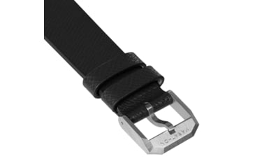 Image of Marathon Cross Hatch 2-Piece Strap, Leather, Steel Buckle, 22mm, Black, Extra Long, WS-LT-BKSS-22-XL