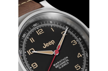 Image of Marathon JEEP SSGPQ on Leather Watch, Black, 41mm, WW194034SS-4001