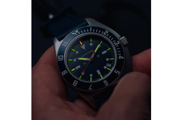 Image of Marathon Navigator Unisex Pilot's Quartz w/ Date Blue Yonder SSNAV-D Watch, 41mm, Bi-Directional, Blue, FKM Rubber, WW194013SS-1301