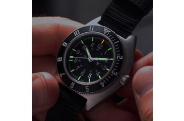 Image of Marathon Sterile Steel Navigator Automatic Unisex Watches, 41 mm, Sapphire, Ballistic Nylon Strap, Black, WW194029SS-0801