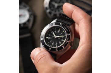 Image of Marathon Sterile Steel Navigator Automatic Unisex Watches, 41 mm, Sapphire, Nylon Defstan Strap, Black, WW194029SS-0803