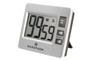 Image of Marathon 100 Minute Stainless Steel Timer w/Magnetic Clip, Stainless Steel, TI030012