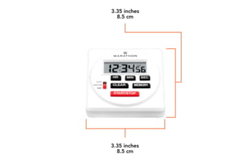 Image of Marathon 24 Hour Timer w/Countdown and Count-Up, White, TI080001-WH