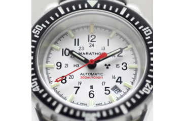 Image of Marathon Arctic Edition Large Divers Automatic Watches, NGM, Canadian Logo Bracelet, White Dial, 41mm Diameter / 14mm Thickness, WW194006-00-01-3-001-0003