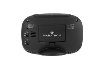 Image of Marathon Atomic Alarm Clock w/Temperature and Date, Black CL030051BK