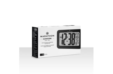 Image of Marathon Atomic Wall Clock w/8 Time Zones and Stand, Black, CL030033-BK-00-NA