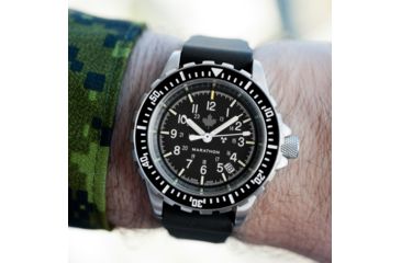 Image of Marathon Canadian Grey Maple Leaf Divers Automatic Wristwatch, Stainless Steel, NSN 6645-21-558-0133, WW194006SS-0301