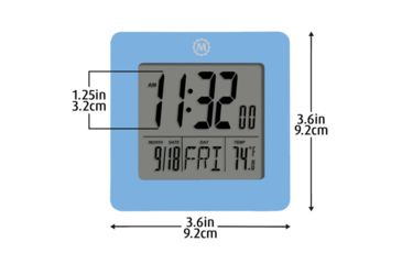 Image of Marathon Digital Desktop Clock, Blue, CL030050-BL-00-NA