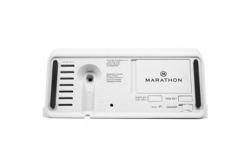 Image of Marathon LED Alarm Clock w/Two USB Ports, White CL030055WH