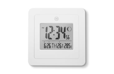 Image of Marathon Moon Phase Digital Wall Clock, White, CL030049-WH-00-NA