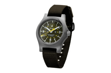Image of Marathon Official US Army Officers Watch, Black, NSN 6645-01-694-4636, WW194003SS-1101