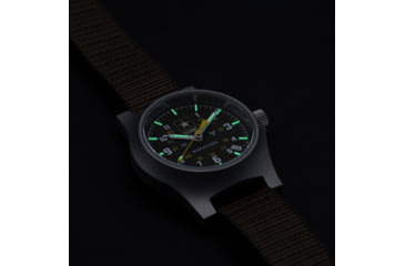 Image of Marathon Official US Army Officers Watch w/ Date, Black, NSN 6645-01-697-8865, WW194015SS-1101