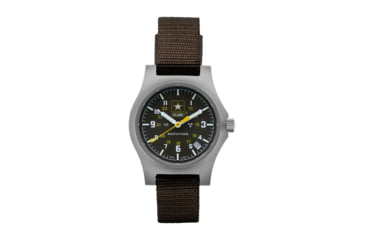 Image of Marathon Official US Army Officers Watch w/ Date, Black, NSN 6645-01-697-8865, WW194015SS-1101