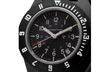 Image of Marathon Pilots Navigator Wristwatch w/Date and Tritium, No Markings, Black, WW194013BK-0101