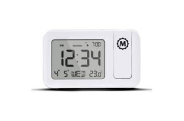 Image of Marathon Projection Wall Clock, White, 5.75in x 1in x 3.5in, CL030086-WH-BL-NA