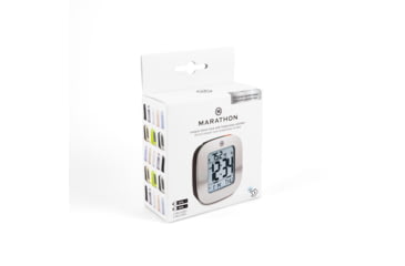 Image of Marathon Small Compact Alarm Clock, Silver, 3in x 1in x 3in, CL030058-SV-00-NA