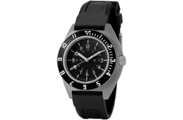 Image of Marathon SSNAV 41mm Steel Navigator Watch, Black 3-Piece Rubber Strap Kit, Black, 41mm, WW194001SS-0830