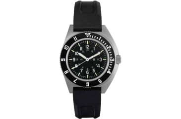Image of Marathon SSNAV 41mm Steel Navigator Watch, Black 3-Piece Rubber Strap Kit, Black, 41mm, WW194001SS-0830