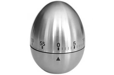 Image of Marathon Stainless Steel Wind Up Egg Shaped Timer, Stainless Steel TI030014