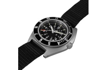 Image of Marathon Steel Navigator Watch w/ Date SSNAV-D On Ballistic Nylon, Strap Length 12in, Black, 41 mm, WW194013SS-0102