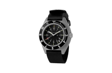 Image of Marathon Steel Navigator Watch w/ Date SSNAV-D On Ballistic Nylon, Strap Length 12in, Black, 41 mm, WW194013SS-0102