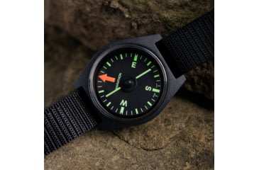 Image of Marathon Unmounted Glow in the Dark Wrist Compass, Black Dial, Black Nylon DEFSTAN Strap, CO194001