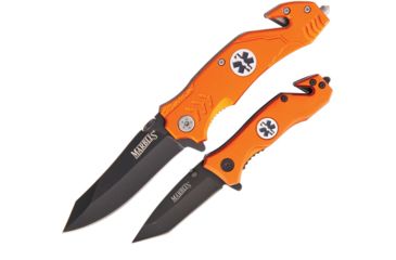 Image of Marbles 2 Pc Assist Open EMT Rescue Knives,Stainless Steel,Aluminum Handles, CP004