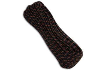 Image of Marbles 550 Paracord Nylon Braided 7-Strand Core 100ft, Black/Orange, 100ft, BHQ-19360