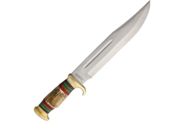 Image of Marbles Bowie Stag Knife, 11.25 satin finish stainless clip point blade, Stag bone and pakkawood handle, # 10 / MR574