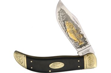 Image of Marbles Clasp Knife Bass Folding Knife,4in,Black,Smooth Bone Handle MR367