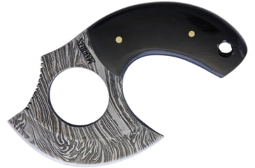 Image of Marbles Damascus Skinner Knife, 4.25in Overall, 2.75in Damascus Steel Blade, Horn, MR453 / EG-734