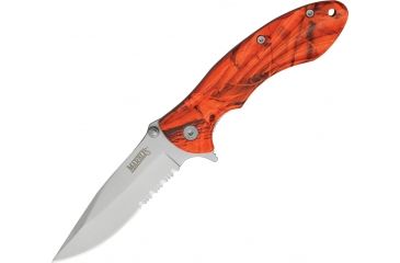 Image of Marbles Linerlock Orange Camo Blade, 4in. Closed MR286