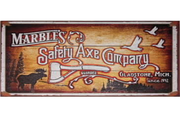 Image of Marbles Marbles Safety Axe Sign, 18in X 7.75in, Marble Safety Axe Company Artwork, WOOD SIGN / MR559