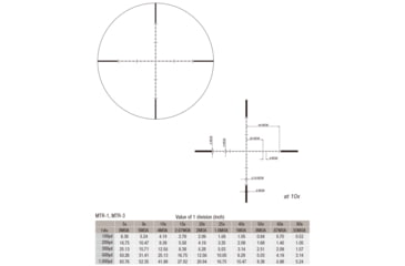 Image of March Scopes Rifle Scope, 2.5-25x52mm, 30mm Tube, Second Focal Plane, MTR-3 Reticle, Matte, Black, D25V52TM MTR-3 Reticle