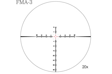 Image of March Scopes 6-60x56mm Tactical Turret Rifle Scope, First Focal Plane, FMA-3 Reticle, Black, D60V56GFIMAFMA-3 Reticle