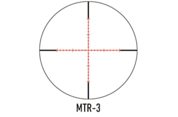 Image of March Scopes Normal Turret 2.5-25x52mm, 30mm Tube, Second Focal Plane, MTR-3 Reticle, MOA, Black, D25V52IMTR-3 Reticle