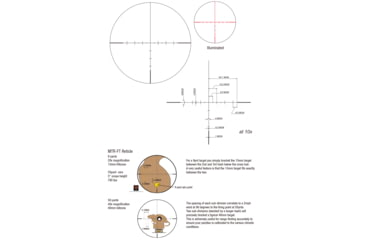 Image of March Scopes Normal Turret 2.5-25x52mm, 30mm Tube, Second Focal Plane, MTR-FT Reticle, MOA, Black, D25V52IMTR-FT Reticle
