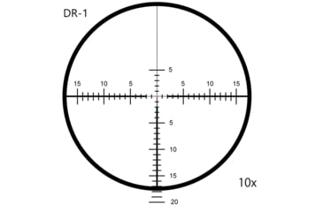 Image of March Scopes Normal Turret Rifle Scope, 1-10x24mm, 30mm tube, DR-1 Reticle, w/6-level Illumination, w/Custom Unimount, Black, NSN None, D10SV24FIMLN-P DR-1 reticle