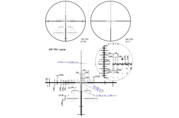Image of March Scopes Normal Turret Rifle Scope, 1-10x24mm, 30mm tube, DR-TR1 Reticle, w/6-level Illumination, Black, NSN None, D10SV24FIMLN DR-TR1 Reticle