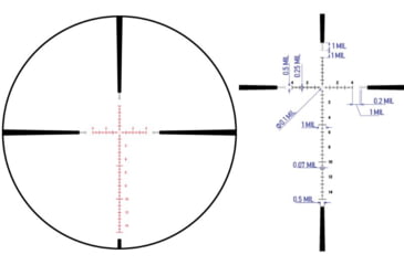 Image of March Scopes Normal Turrets 3-24x42mm Rifle Scope, 30mm Tube, First Focal Plane, FML-1 Reticle, MIL, Black, D24V42FIMLNFML-1 Reticle