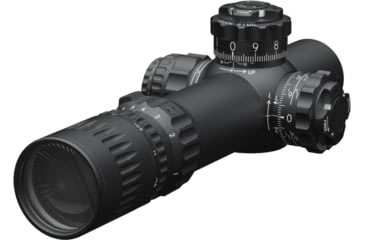 Image of March Scopes Shorty MIL 1-10x24mm Riflescope with Shuriken lockable turrets, DR-1F Reticle, Black, Black, D10SV24FLXDR-1F