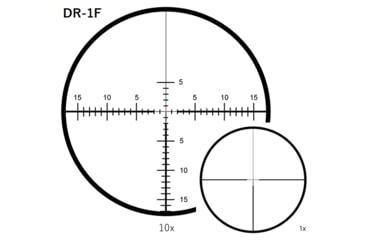 Image of March Scopes Shorty MIL 1-10x24mm Riflescope with Shuriken lockable turrets, DR-1F Reticle, Black, Black, D10SV24FLXDR-1F