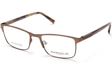 Image of Marcolin MA3013 Eyeglass Frames - Matte Dark Brown Frame Color, Matte Dark Brown Lens Color