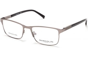 Image of Marcolin MA3013 Eyeglass Frames - Matte Gunmetal Frame Color, Matte Gunmetal Lens Color