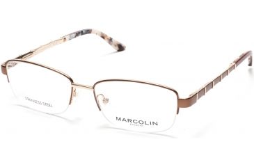 Image of Marcolin MA5015 Eyeglass Frames - Matte Light Brown Frame Color, Matte Light Brown Lens Color