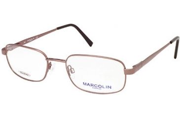 Image of Marcolin MA6810 Eyeglass Frames - Shiny Dark Brown Frame Color