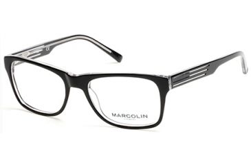 Image of Marcolin MA6819 Eyeglass Frames - Black/Crystal Frame Color