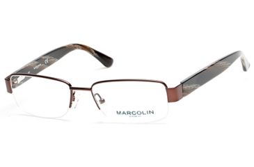 Image of Marcolin MA6820 Eyeglass Frames - Matte Dark Brown Frame Color